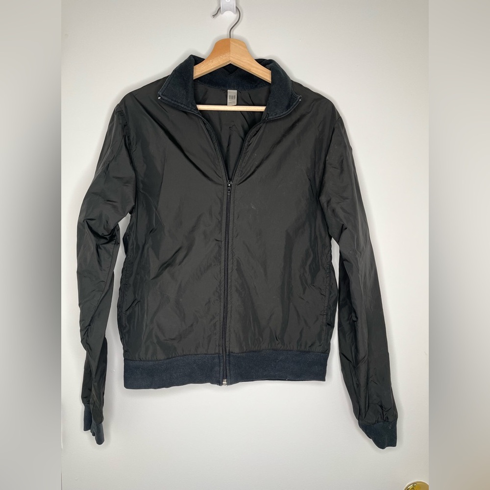 American Apparel black windbreaker